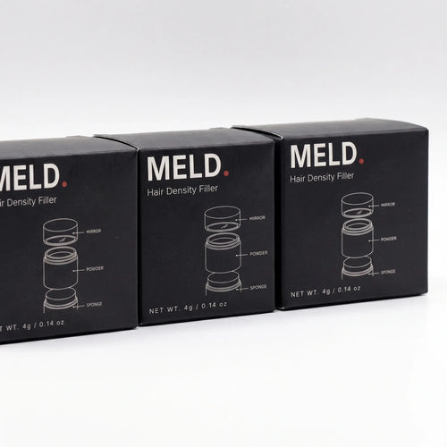 Three MELD Hair Density Filler boxes, 4g each